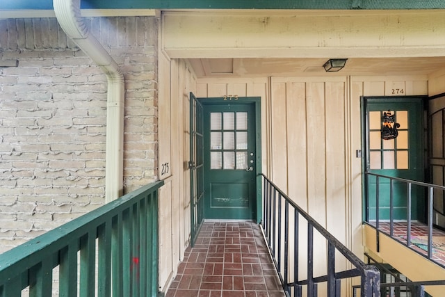 doorway to property with french doors