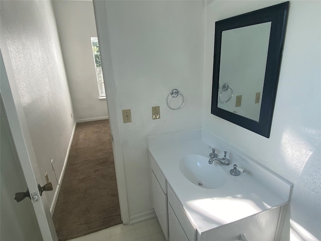 bathroom featuring vanity and tile patterned floors