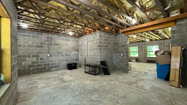 view of basement