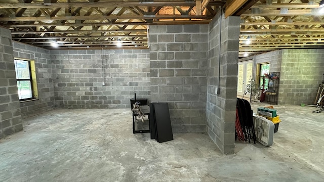 view of basement