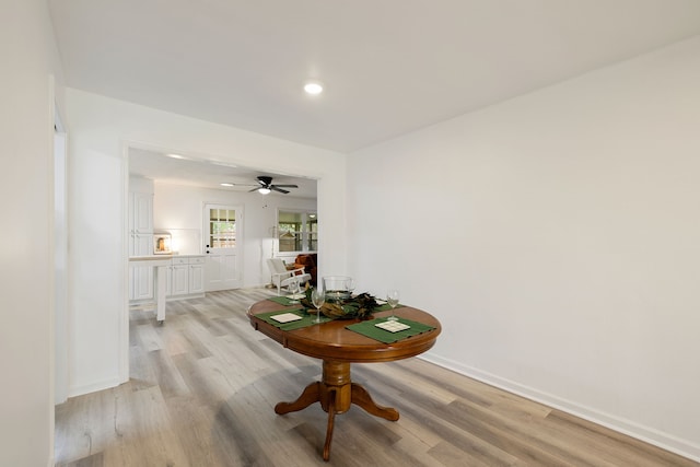 hallway featuring light wood-type flooring