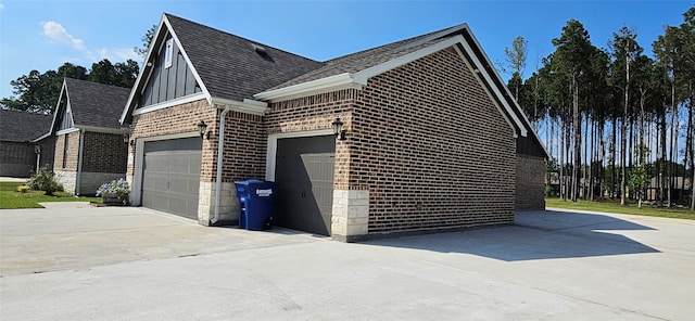 view of home's exterior featuring a garage