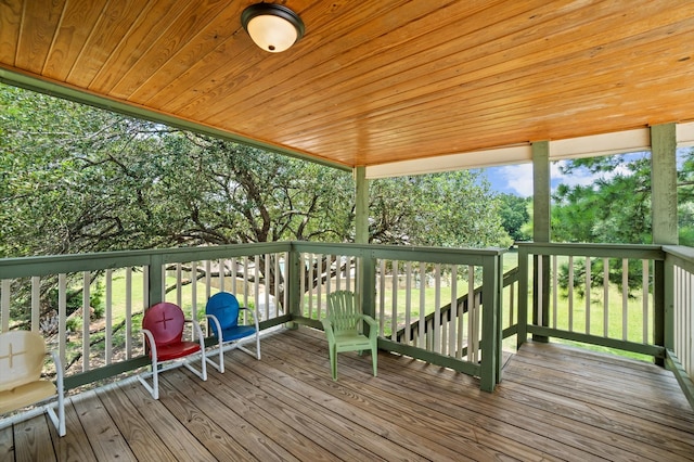 view of wooden deck