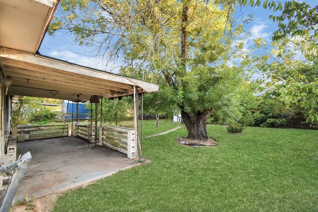 view of yard with a patio