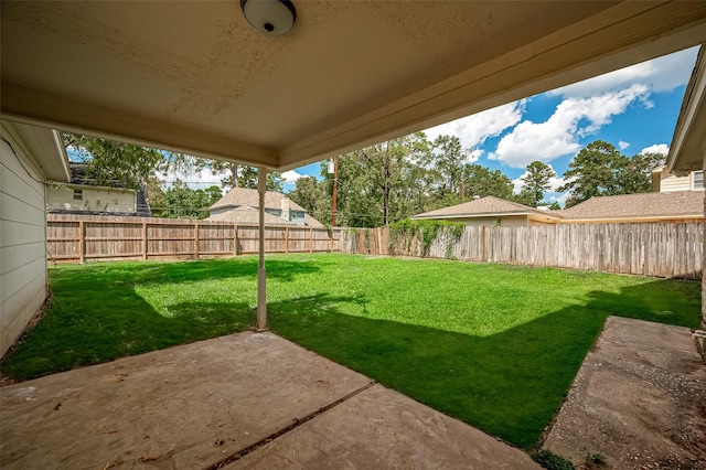 view of yard featuring a patio