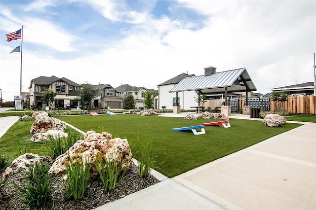 exterior space featuring a gazebo