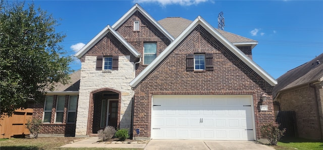 view of front facade with a garage