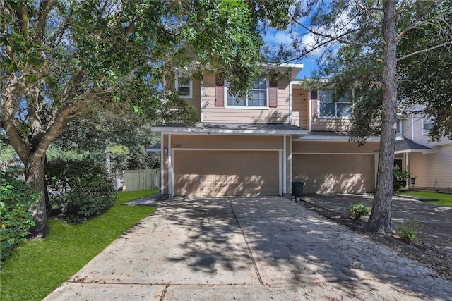 view of front facade with a garage