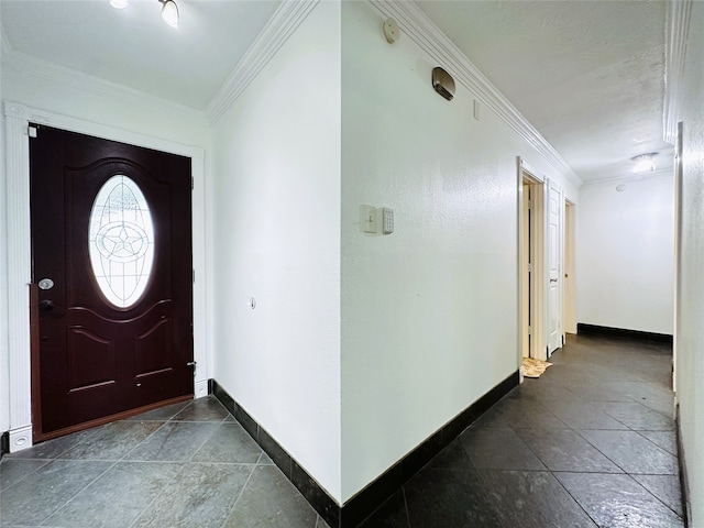 entrance foyer with crown molding