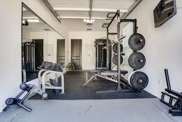 view of workout area