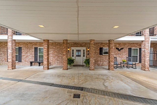 view of patio / terrace featuring french doors