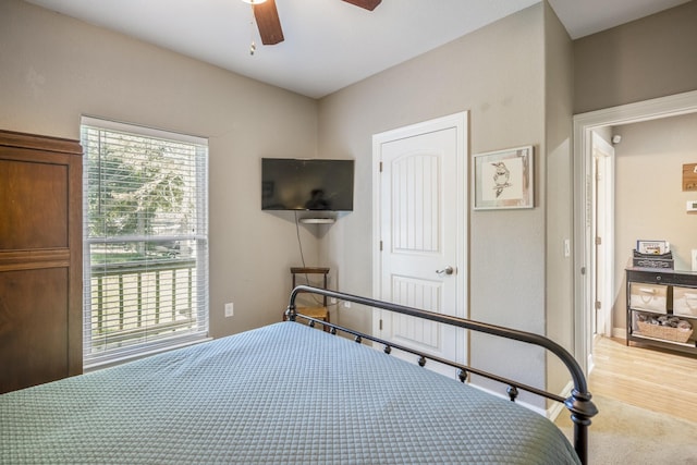 bedroom with ceiling fan