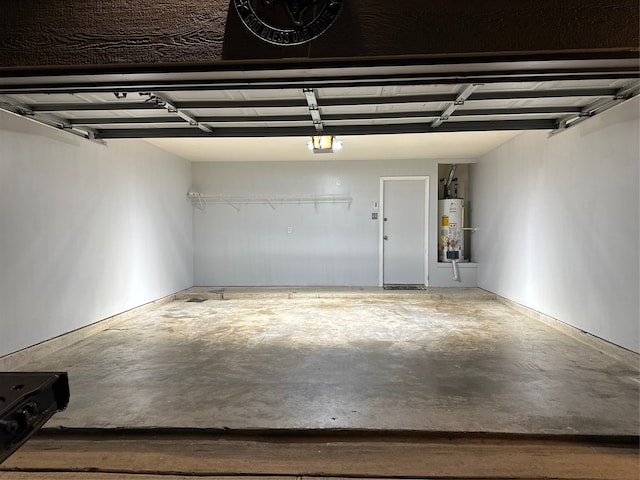 garage with water heater