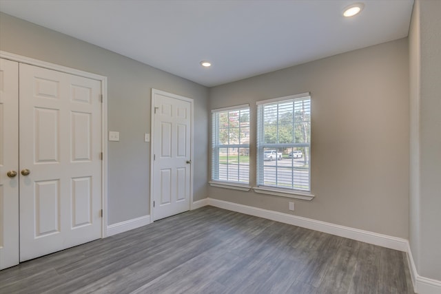 interior space featuring wood-type flooring