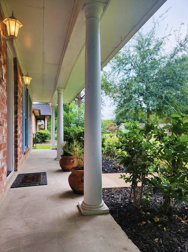 view of patio / terrace with covered porch