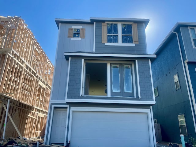 view of property with a garage