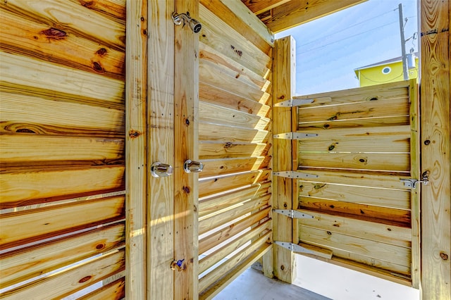 interior details with wood walls