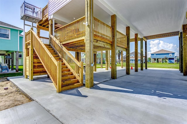 894 W Ln, Crystal Beach, TX 77650 - view of patio / terrace with stairs