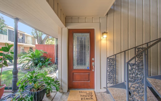 view of property entrance