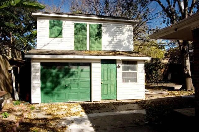 view of outdoor structure with a garage