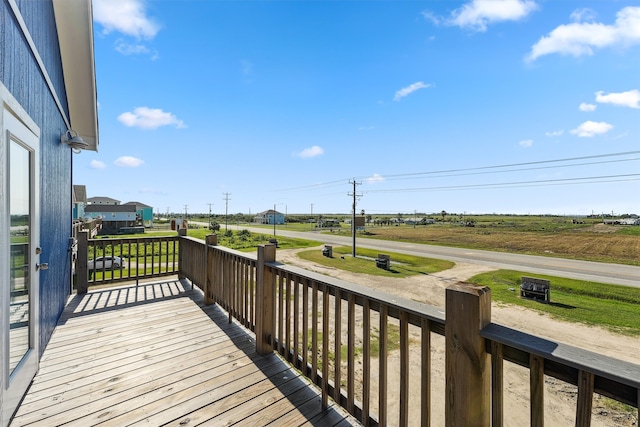 wooden deck with covered porch