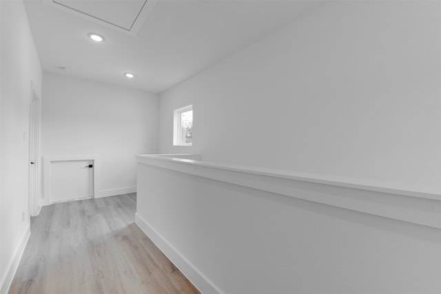 hallway featuring light hardwood / wood-style flooring