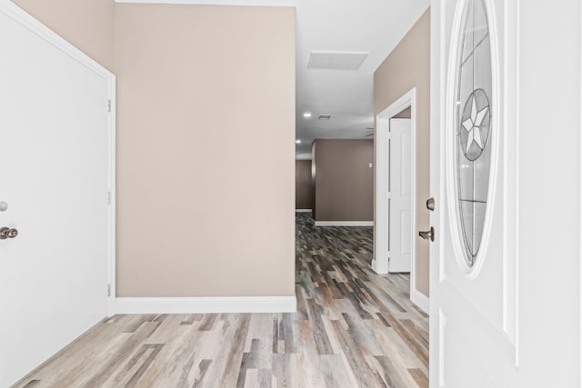 entryway featuring light hardwood / wood-style floors