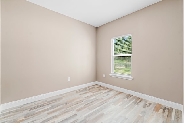 empty room featuring light hardwood / wood-style floors