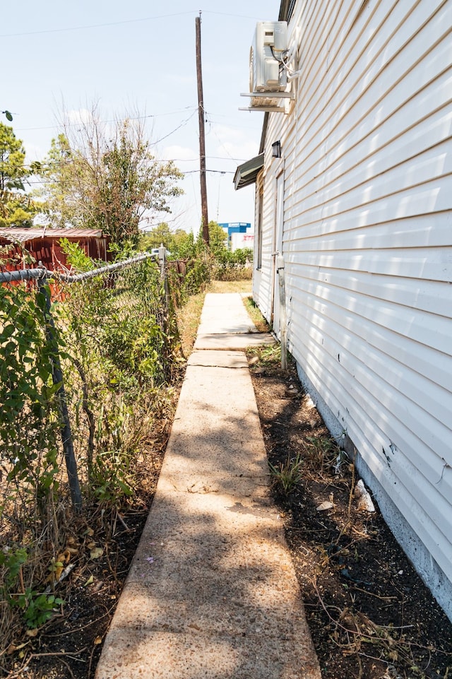 view of yard with ac unit