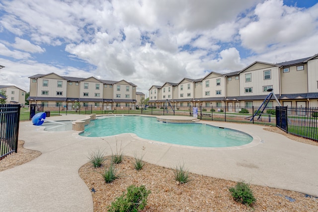 view of pool with a patio