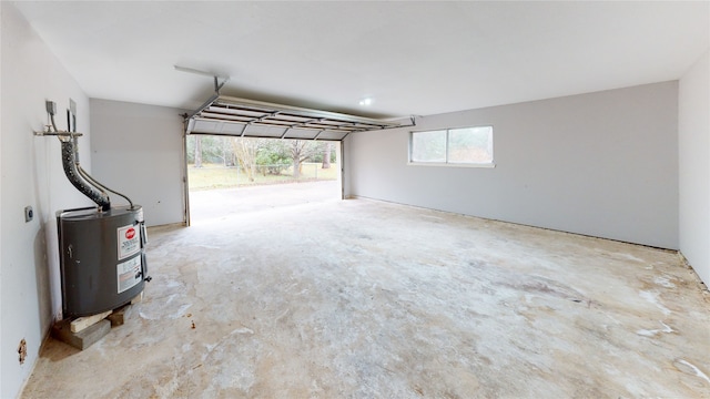 garage featuring electric water heater