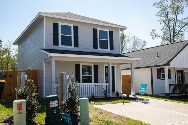 view of front of home featuring a porch