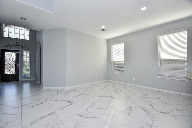 foyer with a healthy amount of sunlight