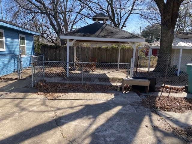 view of yard featuring a gazebo