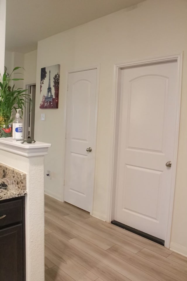 interior space featuring hardwood / wood-style flooring