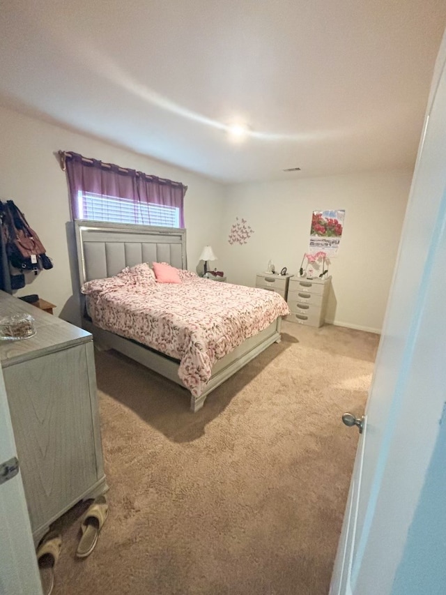 view of carpeted bedroom