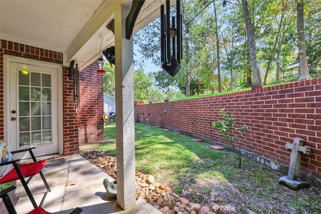 view of yard with a patio