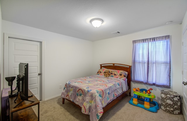 bedroom with carpet