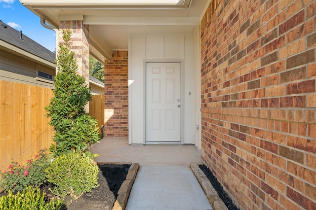 view of entrance to property