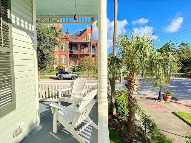 view of patio / terrace featuring covered porch