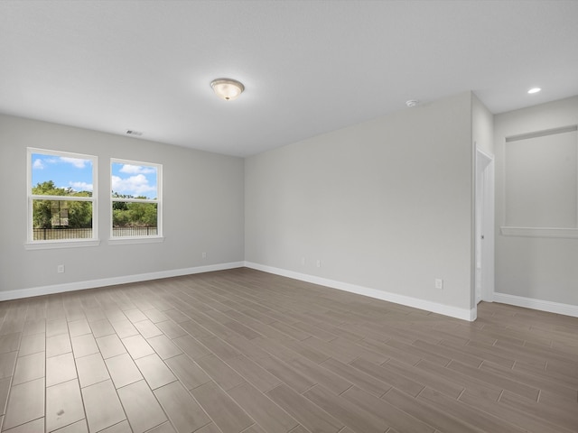 empty room featuring light wood-type flooring