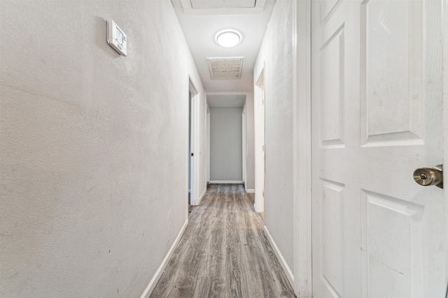 hall with light hardwood / wood-style flooring