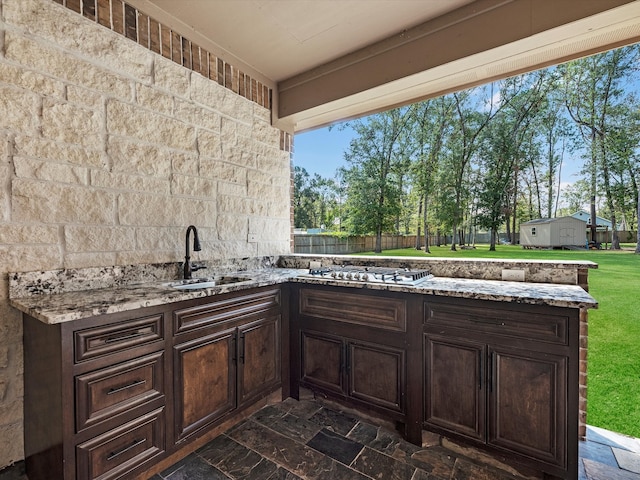 view of patio / terrace with sink