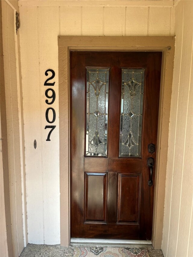 view of doorway to property