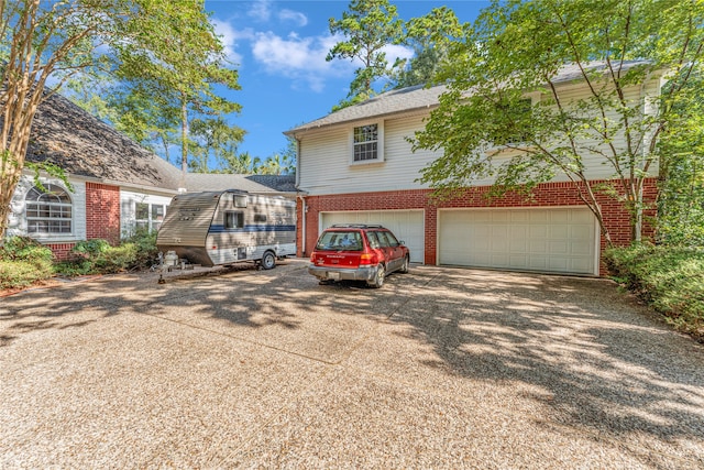 view of front facade with a garage