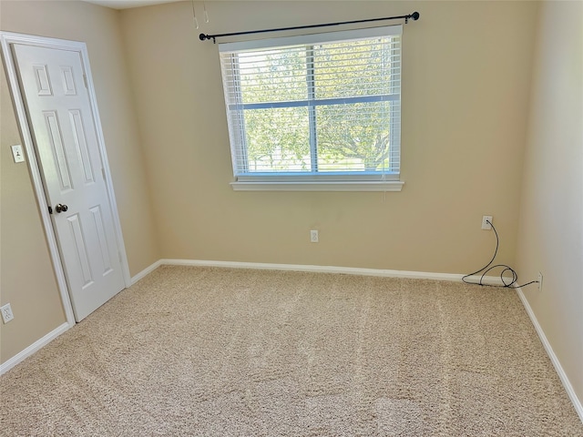 unfurnished room featuring carpet