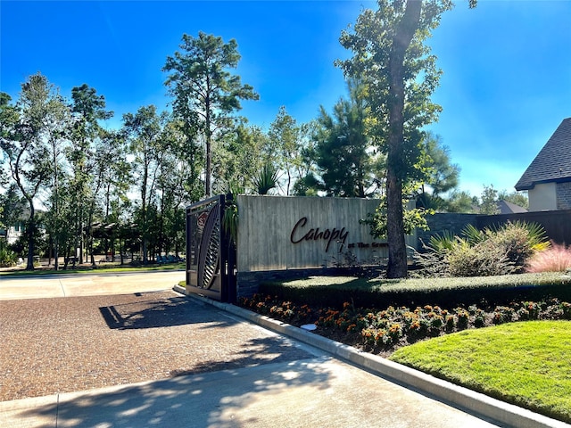 view of community sign