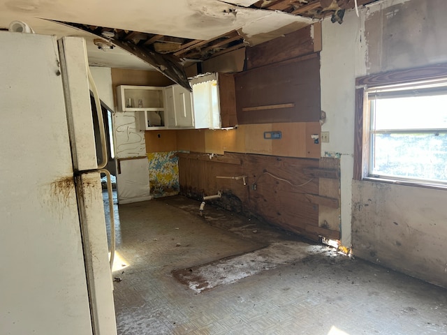 interior space with white fridge