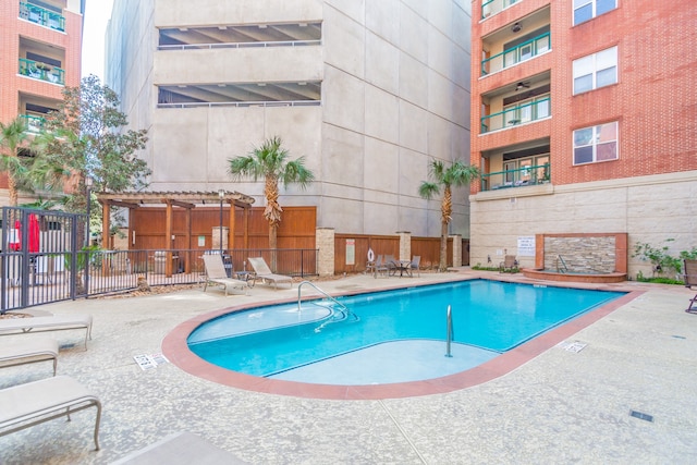 view of pool with a patio area