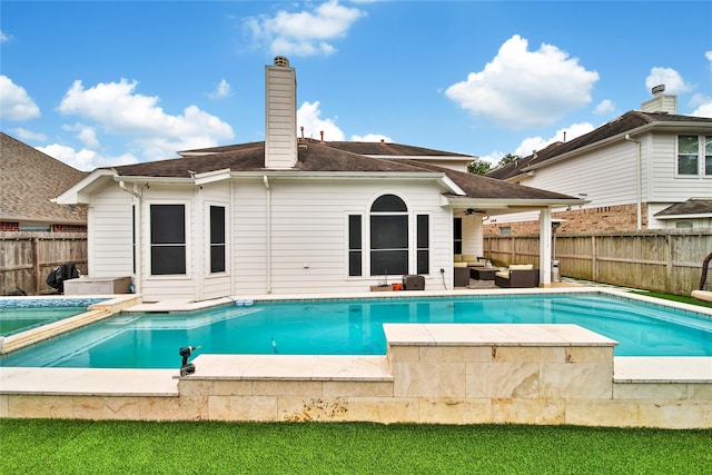 view of pool featuring a patio area